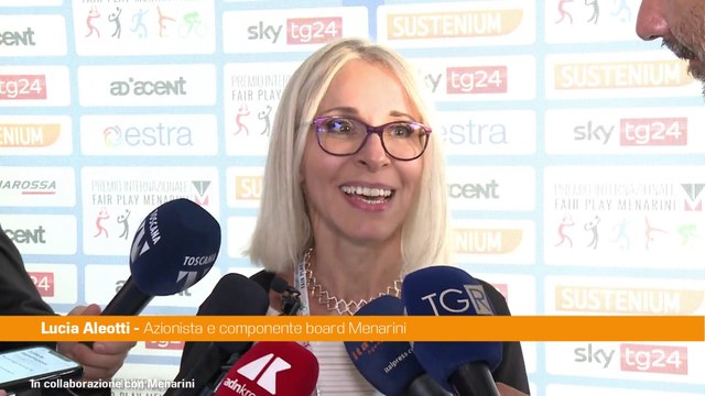 Premio Menarini,Aleotti Tema del fair play importante e fondamentale