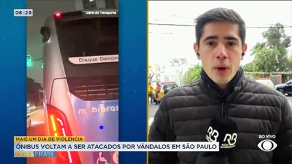 Mais de 400 ônibus já foram atacados por vândalos no último mês em SP