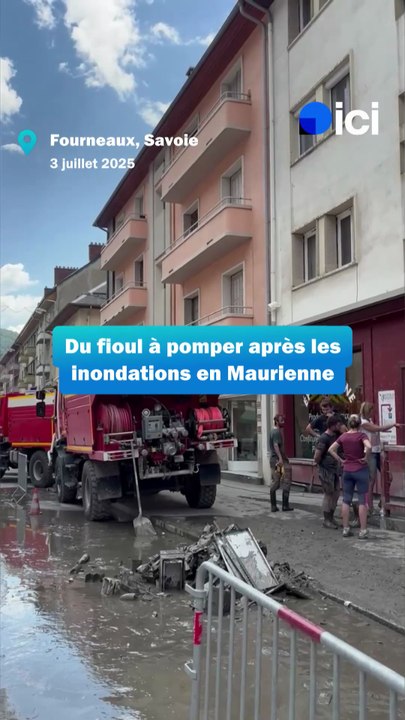 Du fioul à évacuer après les inondations en Maurienne