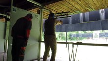 Summer 2025, Czech Republic, Most shooting range, training with Glock 9mm