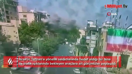 İran görüntüleri paylaştı! İşte İsrail'in saldırı anı