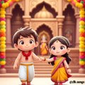 Cute indian traditional pair