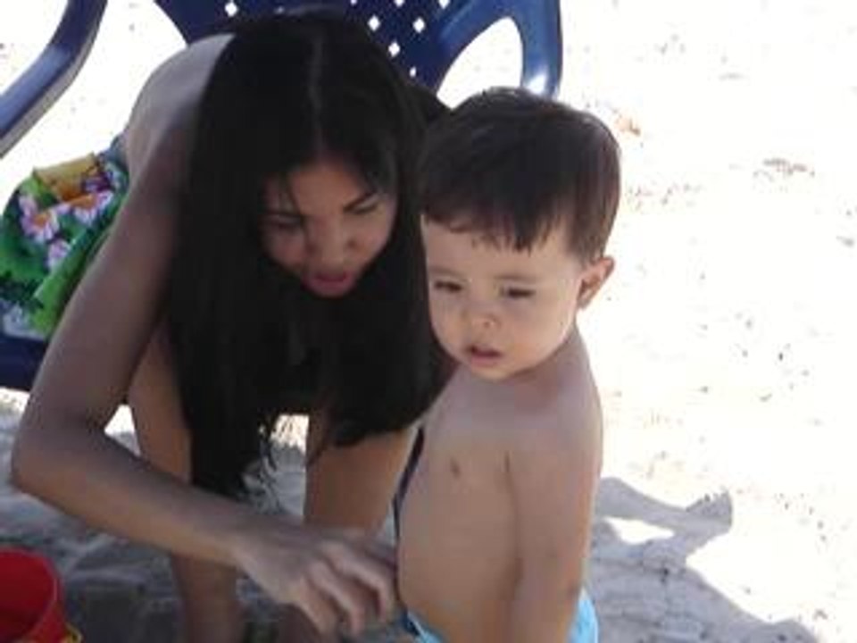 En la playa