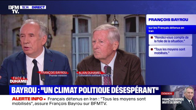 Un climat politique désespérant : François Bayrou déplore le niveau des débats à l'Assemblée nationale