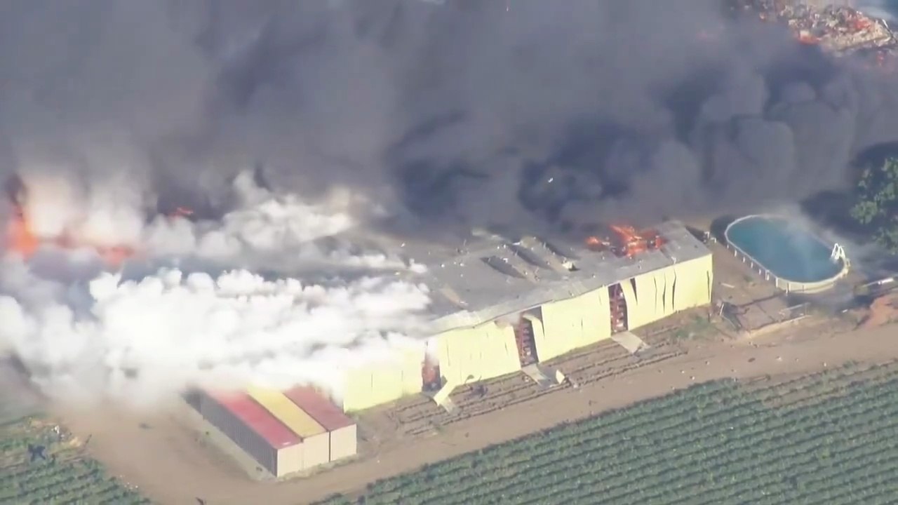 A warehouse storing fireworks exploded in Esparto, California