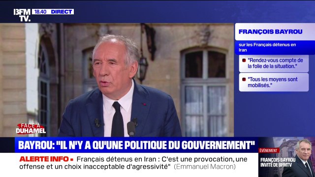 François Bayrou: “J’ai voulu un gouvernement de poids lourds (...) mais il n’y a qu’une politique du gouvernement”