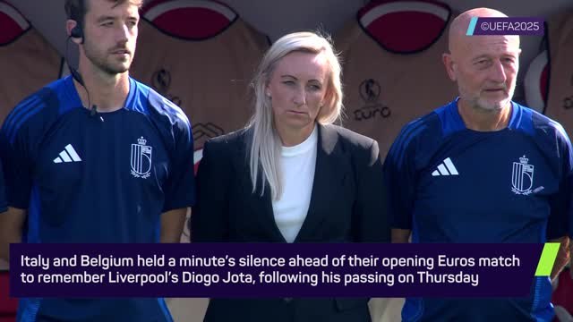 Italy and Belgium pay respects to Diogo Jota with a minute's silence