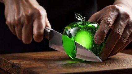 So Satisfying! Glass Fruit Cutting Close-Up ASMR 🎬🍏"2025