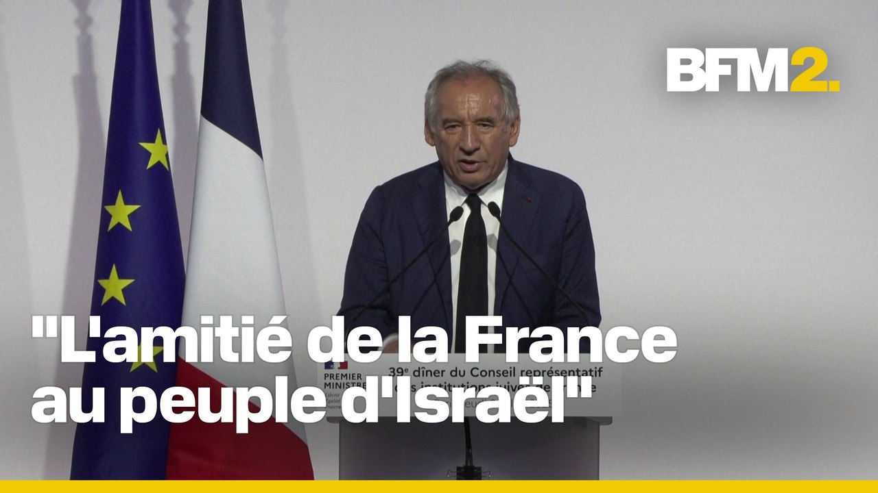 Antisémitisme: le discours de François Bayrou au dîner annuel du CRIF