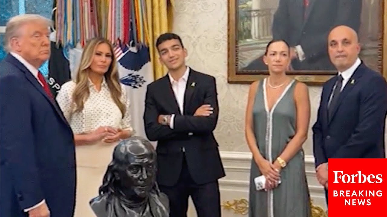 President Trump Hosts Freed American Gaza Hostage Edan Alexander In The Oval Office