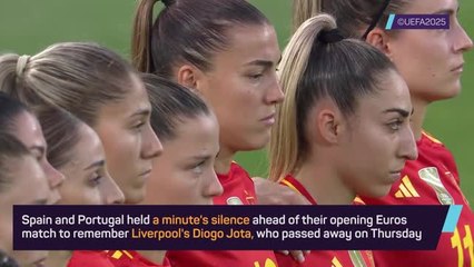 Spain and Portugal pay respects to Diogo Jota with a minute's silence