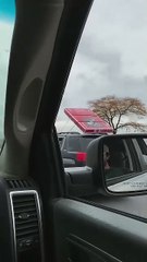 They should have secured their load better… 😬📺