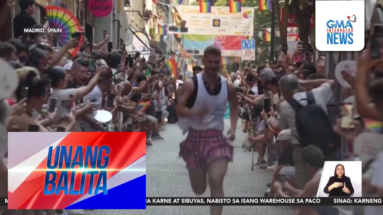 Mga kalahok sa annual LGBT Pride Stiletto Race, nag-unahan suot ang high heels | Unang Balita