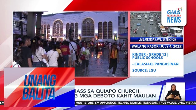 First Friday mass sa Quiapo Church, dinaluhan ng mga deboto kahit maulan | Unang Balita