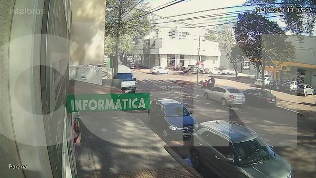 Novas imagens mostram motociclista sendo arremessado em acidente no Centro