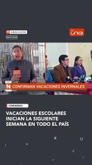 Vacaciones inician la siguiente semana