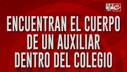 Encuentran el cuerpo de una auxiliar dentro de un colegio