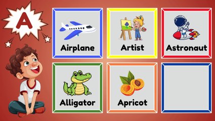 ABC Flash Cards Words for Toddlers | Alphabet Words A to Z | Learning Words for Toddlers