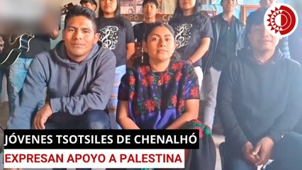 Jóvenes tsotsiles de Chenalhó expresan apoyo a Palestina
