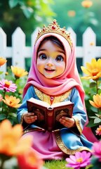 Surah e Ekhlas By Beutiful girl created animated for kids