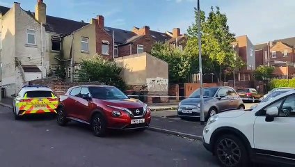 Police cordon on Gerard Road in Rotherham following house fire overnight