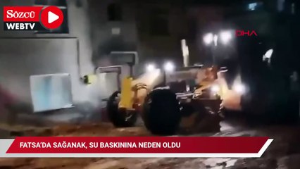 Fatsa’da sağanak, su baskınına neden oldu