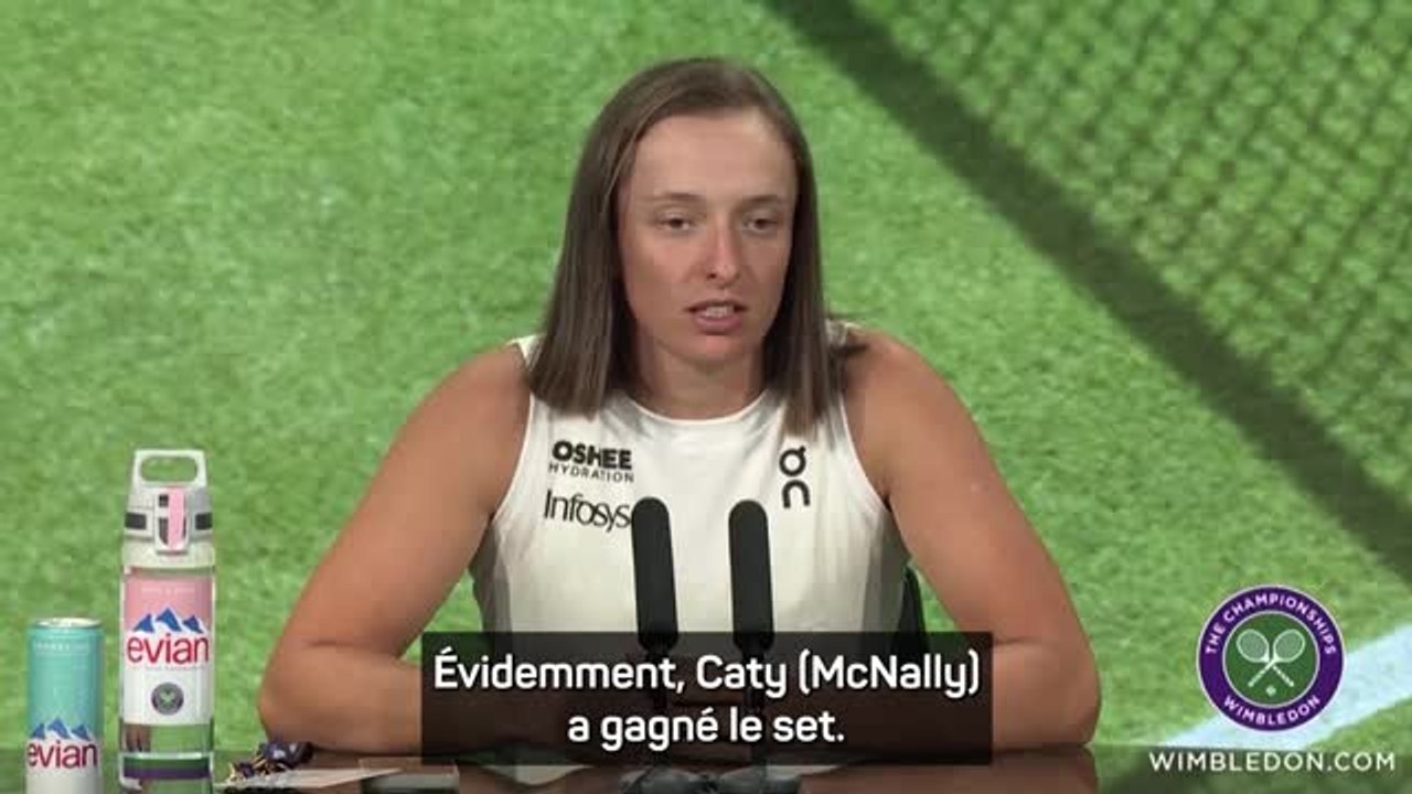 Wimbledon - Swiatek revient sur son 1er set perdu : "J'ai perdu mon intensité"