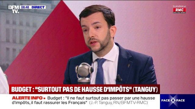 Budget: pour Jean-Philippe Tanguy, il ne faut surtout pas augmenter les impôts mais les baisser
