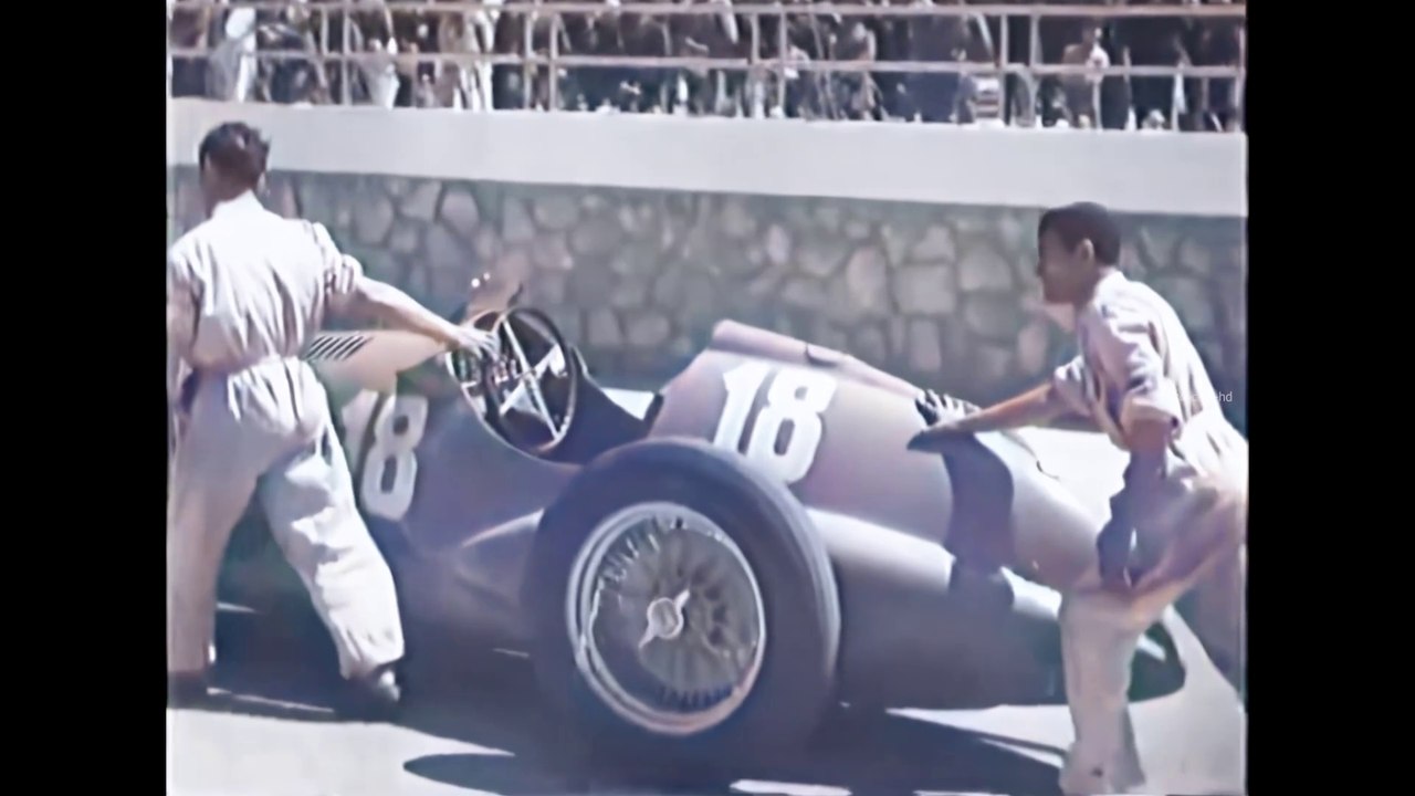 [HD] F1 1938 Grand Prix Highlights (Nuvolari, Caracciola) [REMASTER/COLORIZED]