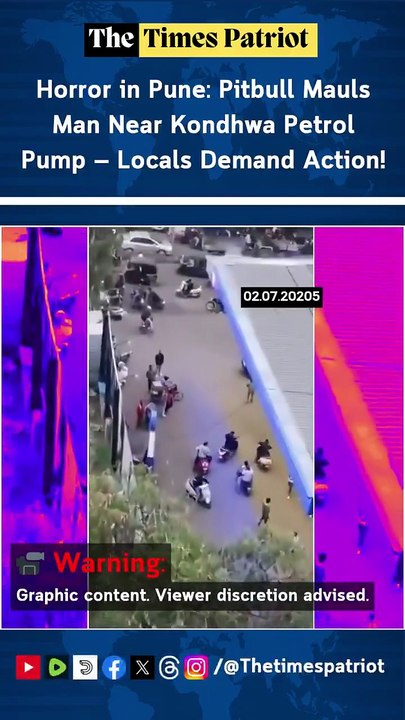 Horror in Pune: Pitbull Mauls Man Near Kondhwa Petrol Pump — Locals Demand Action!