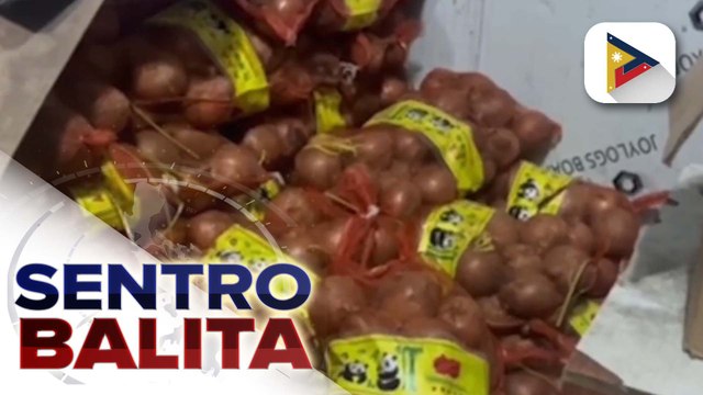 Mga hinihinalang smuggled na sibuyas at frozen meat, nasabat sa isang warehouse sa Paco, Manila