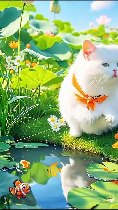 Dancing cute cat