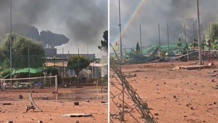 Esplosione al Prenestino, detriti e reti divelte nel centro sportivo