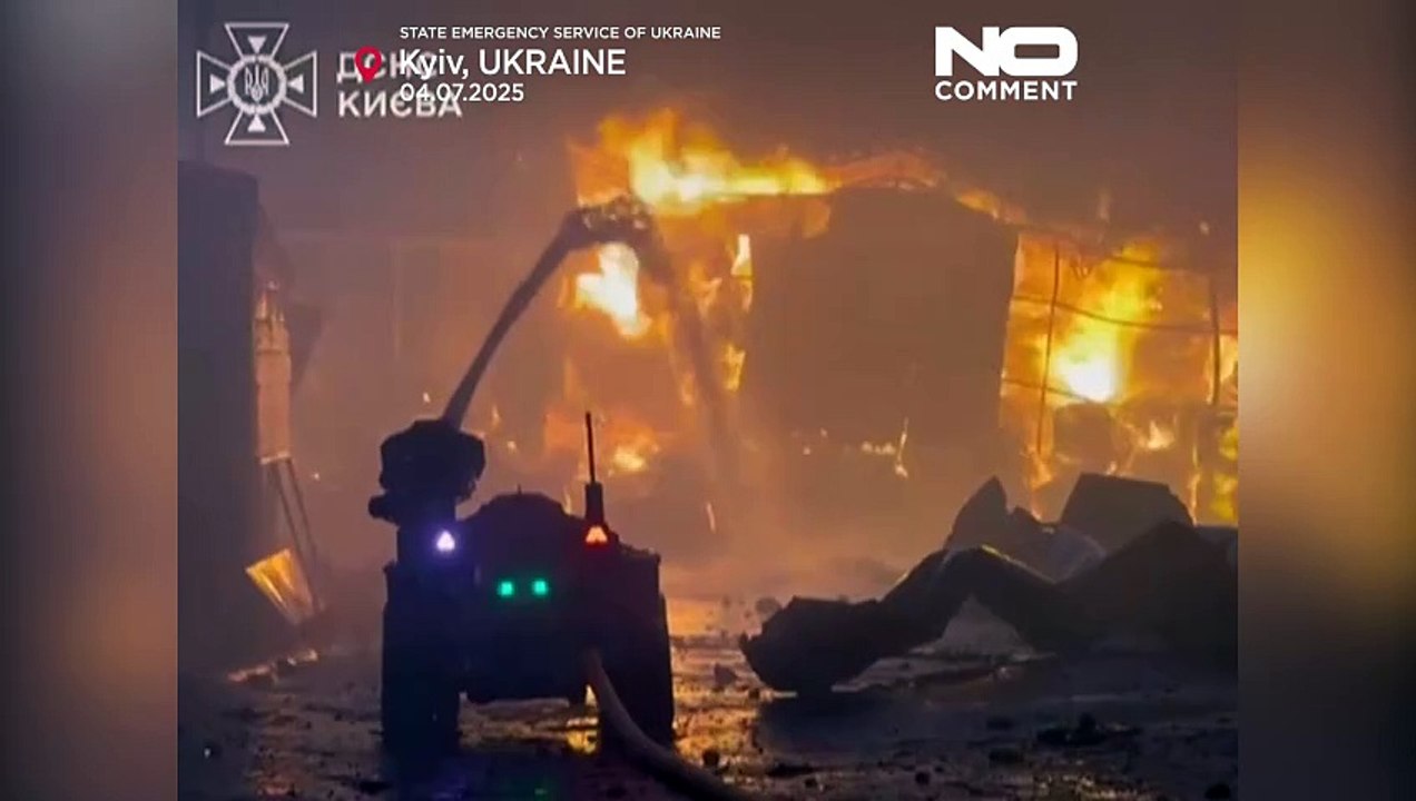 En images, les suites de l'attaque massive de drones et de missiles russes sur l'Ukraine