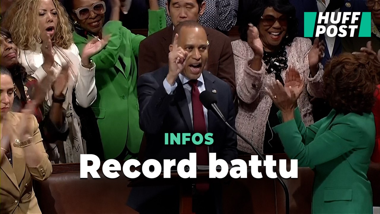 Au Congrès américain, le discours record du chef des démocrates Hakeem Jeffries contre la loi de Trump
