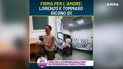 Lorenzo e Tommaso, la proposta di matrimonio in ospedale