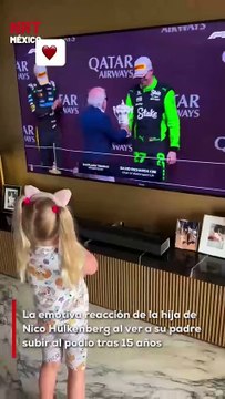 La hija del piloto alemán Nico Hülkenberg no pudo contener la emoción al ver a su padre subir por primera vez al podio en Fórmula 1, un logro que llegó tras 15 años de carrera.