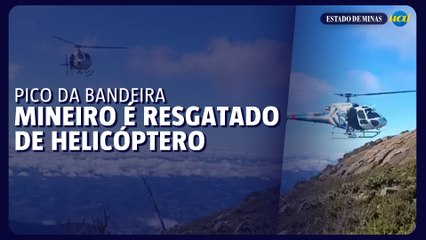 Mineiro é resgatado de helicóptero após passar mal no Pico da Bandeira