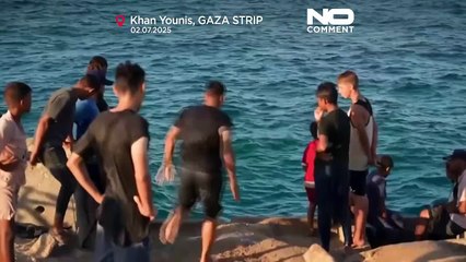 Gaza : avec la chaleur qui s'accentue et en pleine crise d'eau, les familles se ruent à la mer