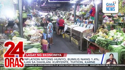 Inflation nitong Hunyo, bumilis nang 1.4%; Ilan sa dahilan - kuryente, tuition, karne | 24 Oras