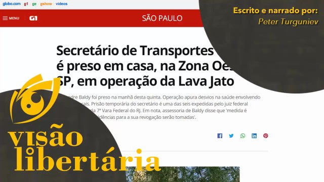 Secretário de Transportes de Doria é preso | Visão Libertária - 06/08/20 | ANCAPSU