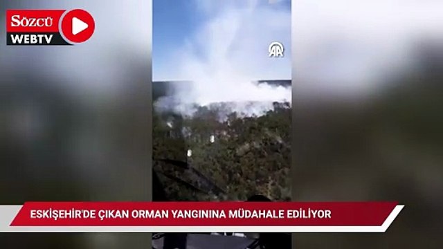 Eskişehir'de çıkan orman yangınına müdahale ediliyor