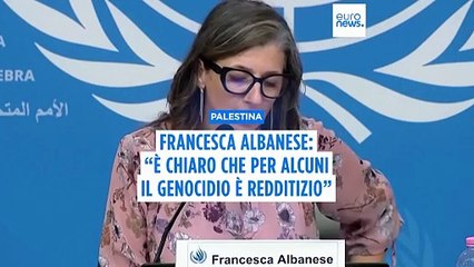 Video. Albanese (Onu): aziende che lavorano con Israele "traggono profitti dal genocidio di Gaza"