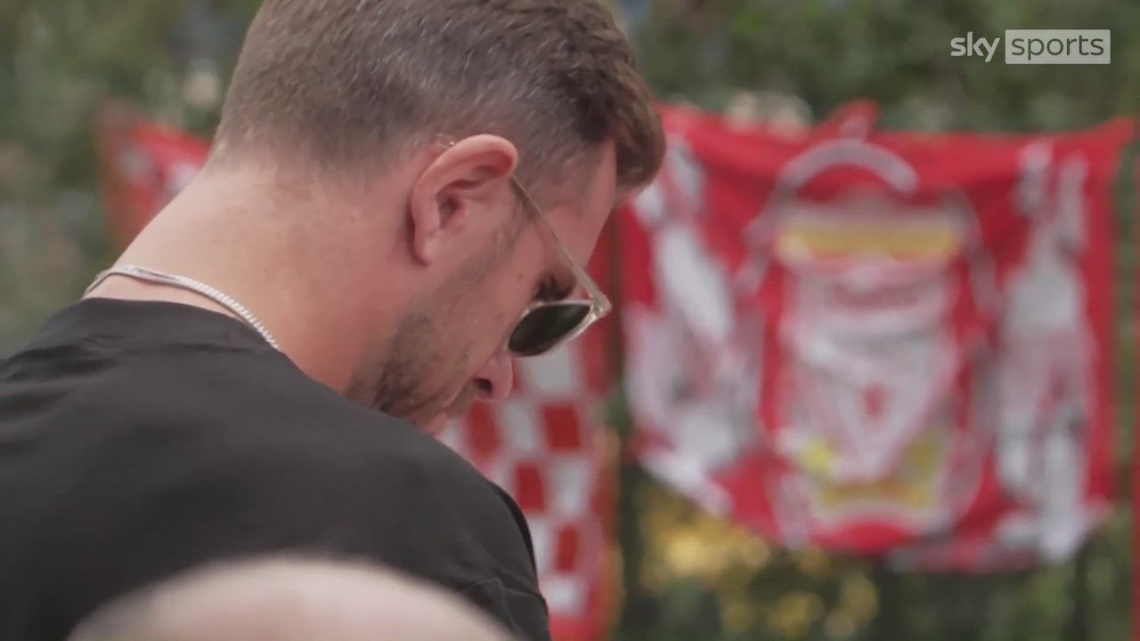 Jordan Henderson left devastated after visiting Anfield memorial for Diogo Jota following tragic death