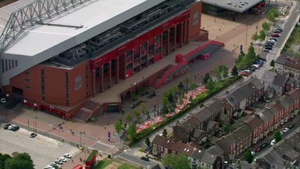 A sea of tributes laid outside Anfield for Diogo Jota