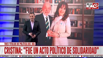Cristina habló de su encuentro con Lula: "Fue un acto político de solidaridad"