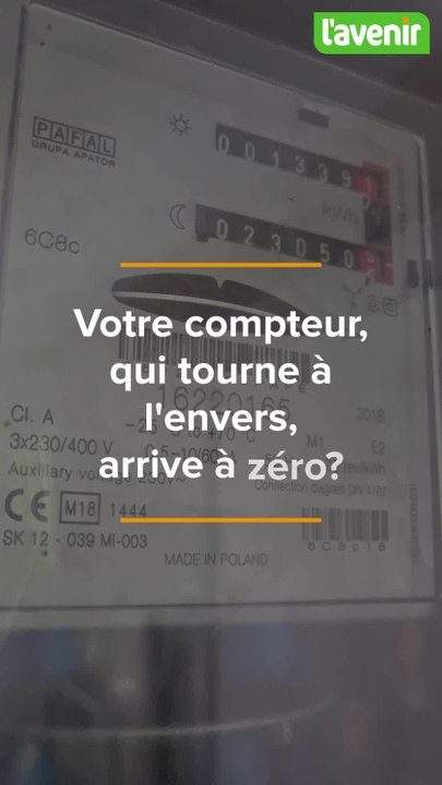 Le compteur électrique tourne à l'envers