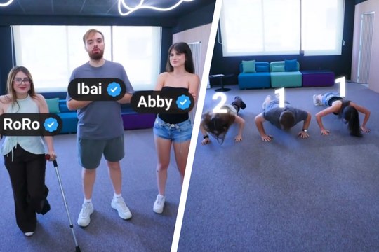 La competición de flexiones entre RoRo, Abby e Ibai Llanos