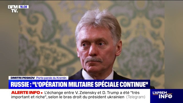 Ukraine: Tant que la voie diplomatique ne marche pas, nous allons continuer notre opération spéciale , déclare le porte-parole du Kremlin