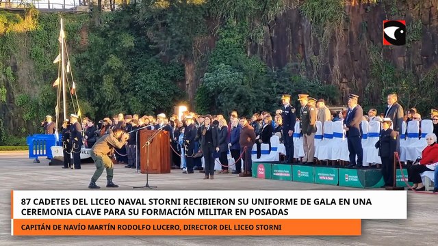 87 cadetes del Liceo Naval Storni recibieron su uniforme de gala en una ceremonia clave para su formación militar en Posadas